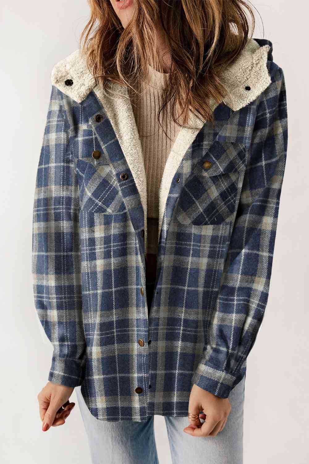 Viral Plaid Hooded Jacket