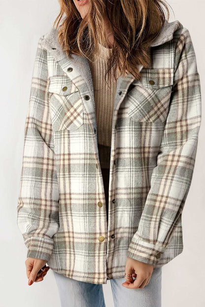 Viral Plaid Hooded Jacket