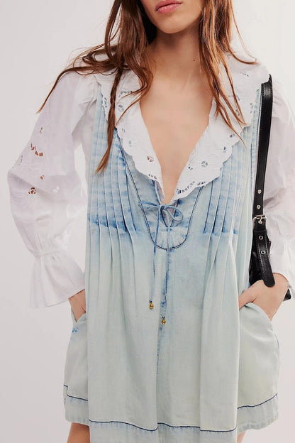 Cute Denim Romper