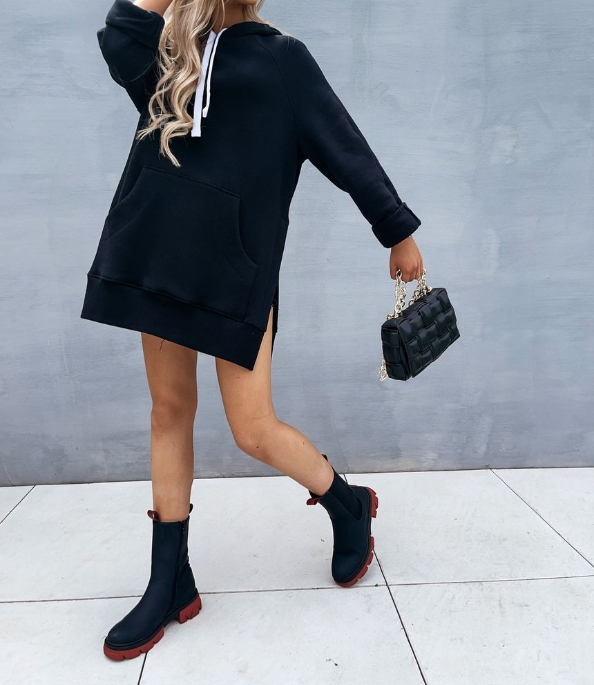 Oversized Hoodie Dress-Iris Luna