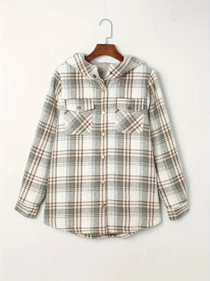 Viral Plaid Hooded Jacket