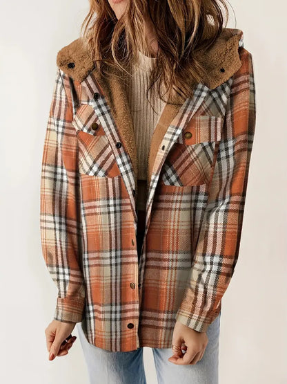 Viral Plaid Hooded Jacket