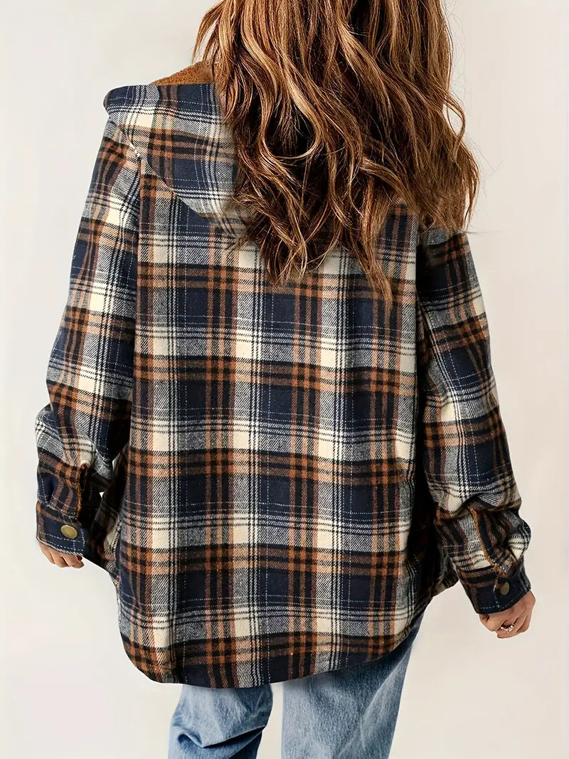 Viral Plaid Hooded Jacket