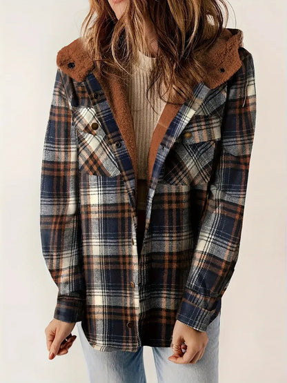 Viral Plaid Hooded Jacket