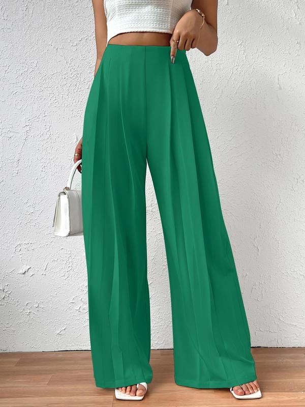 High Waist Wide Leg Pants-Iris Luna